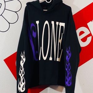 VLONE x Palm Angels Large Staple Flame Hoodie